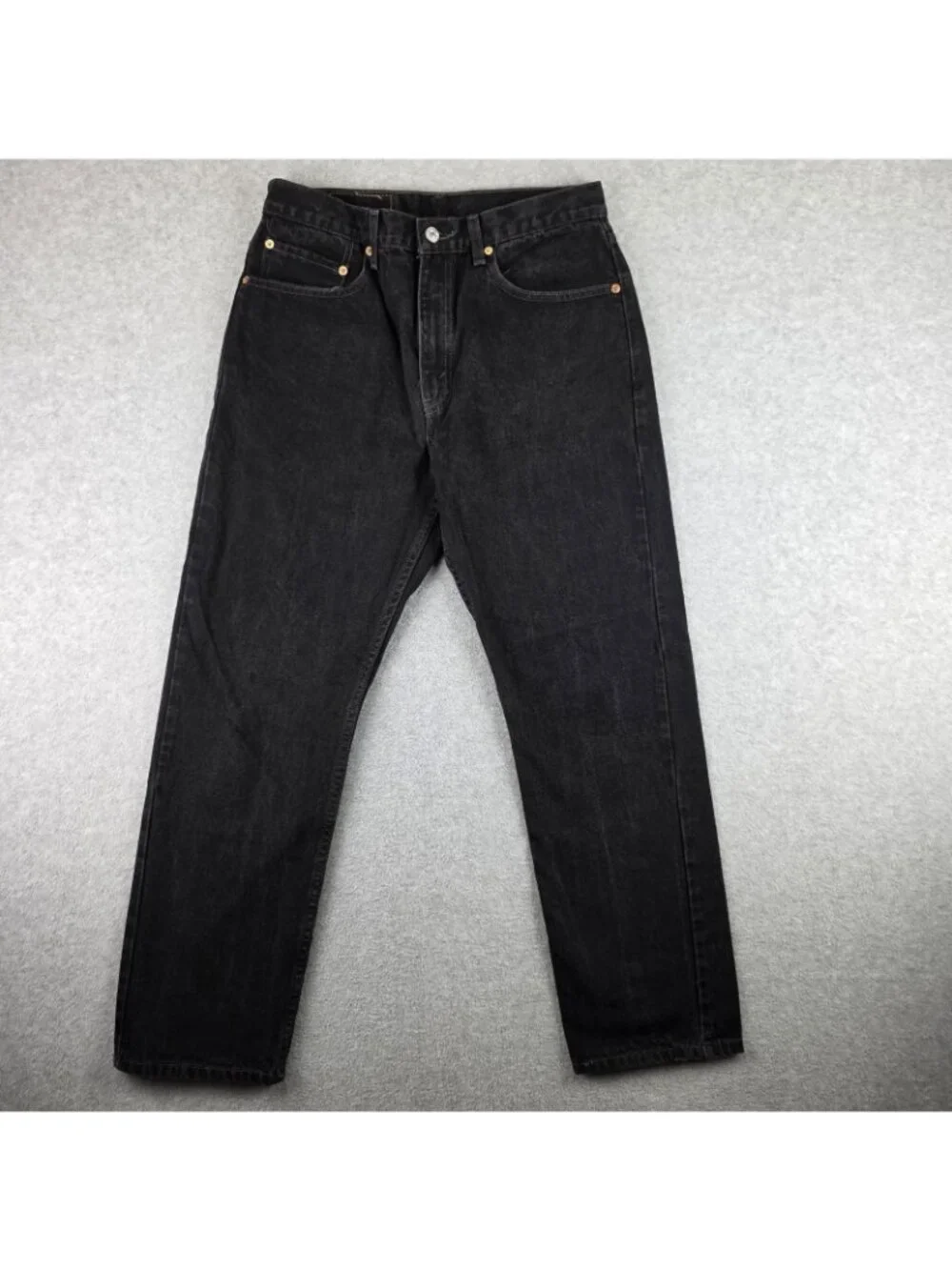 Levi's 505 Jeans Mens 33x30 Black Regular Fit Straight Denim Red Tab 1999
